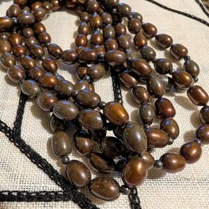 Chocolate Pearl Necklace Opera Length